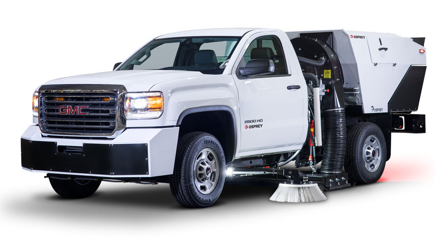 parking lot sweeper truck